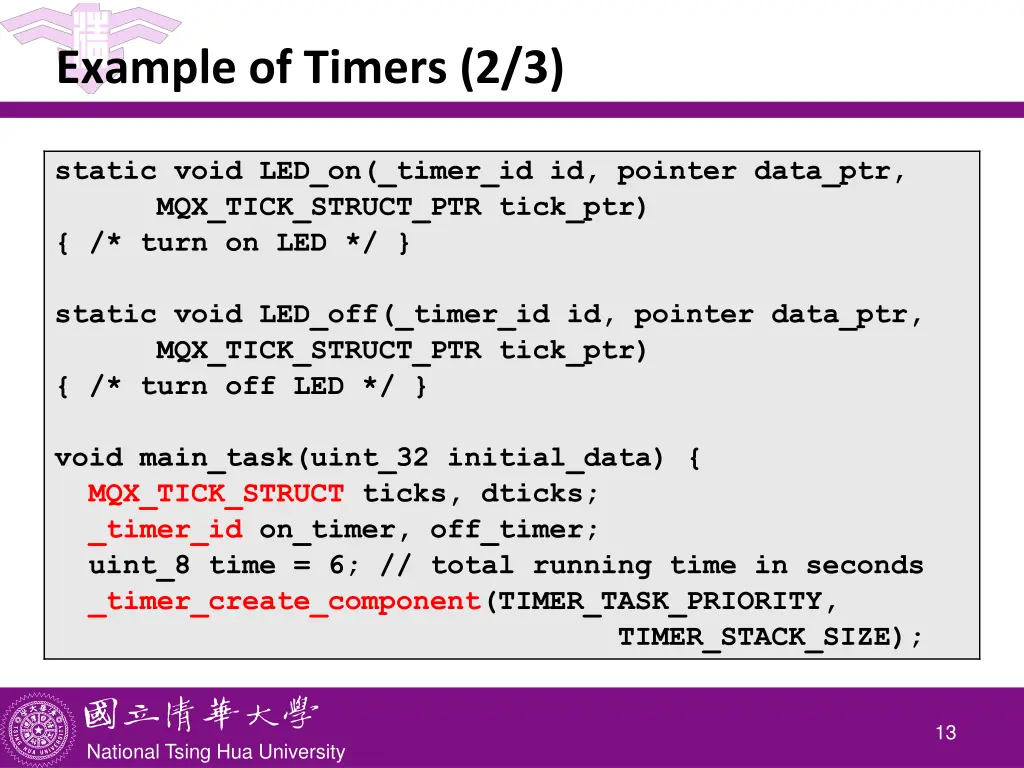 example of timers 2 3
