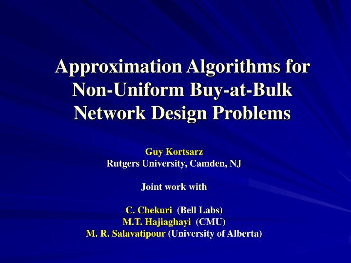 approximation algorithms for non uniform