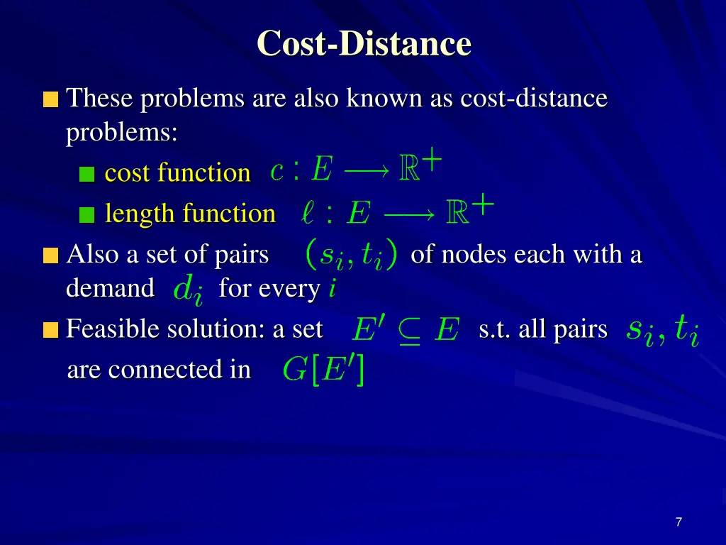 cost distance