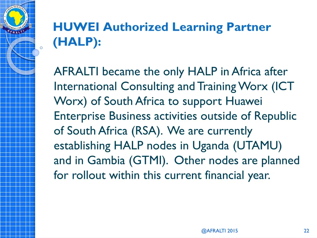 huwei authorized learning partner halp