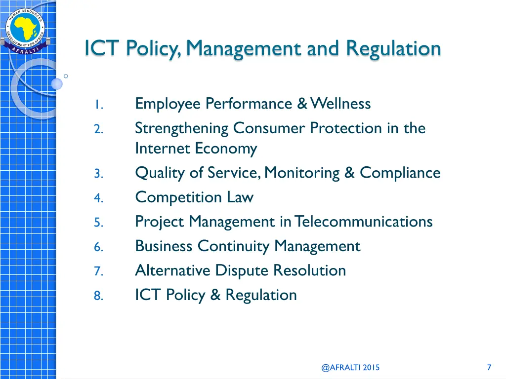 ict policy management and regulation