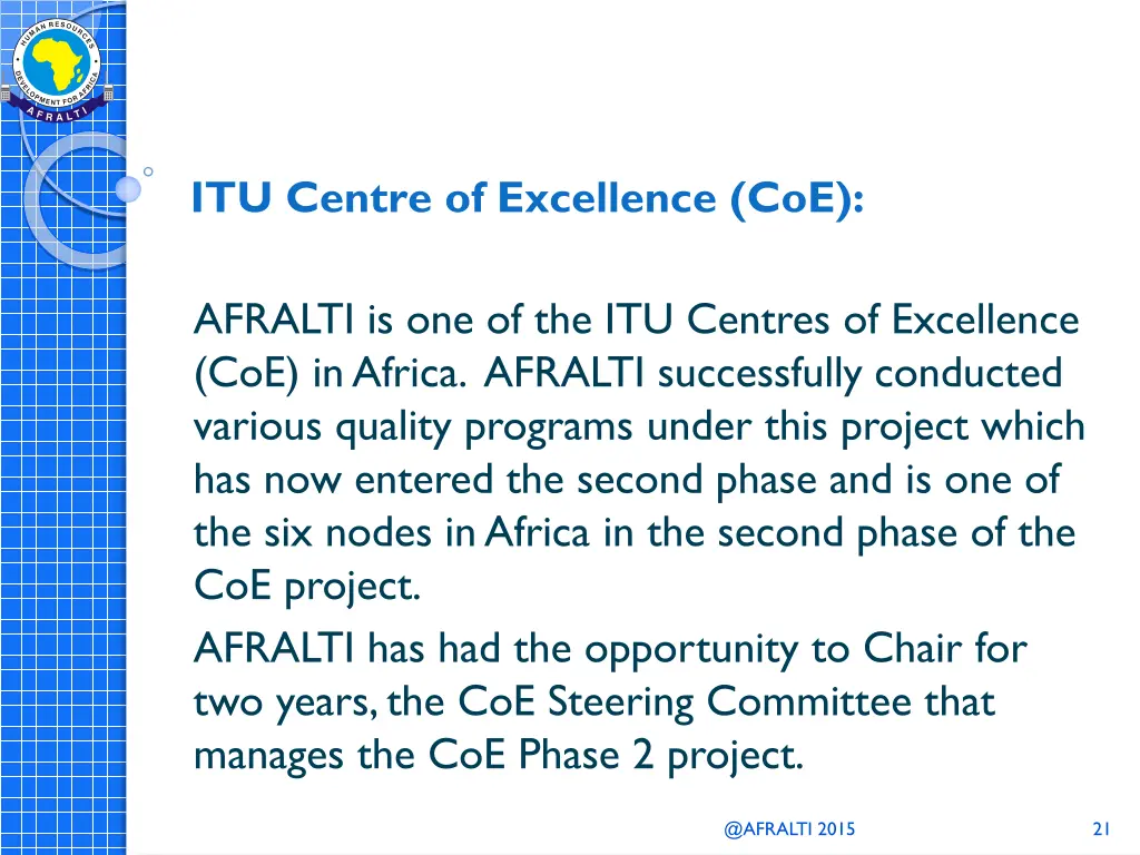 itu centre of excellence coe