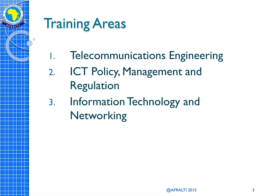 training areas
