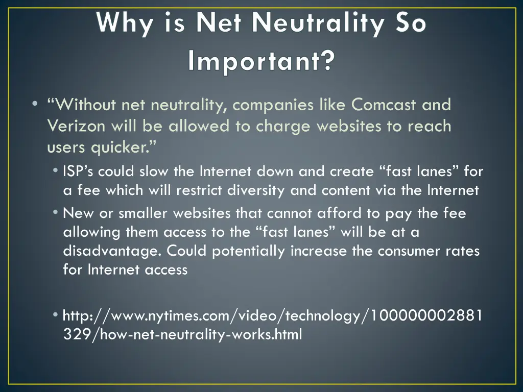 why is net neutrality so important
