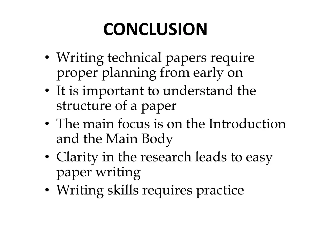 conclusion