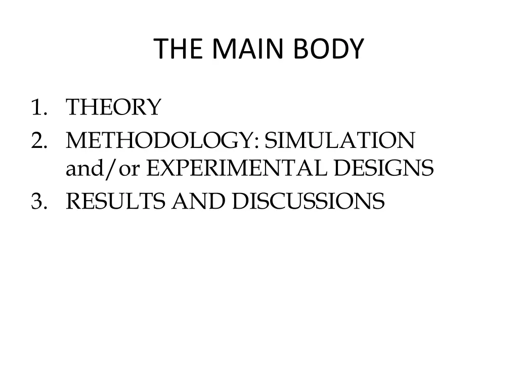 the main body