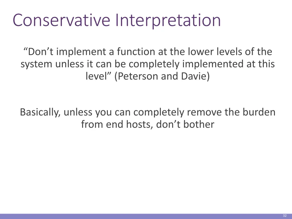 conservative interpretation