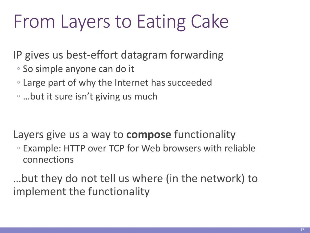 from layers to eating cake