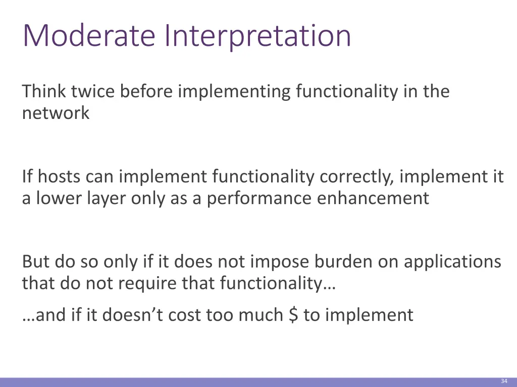moderate interpretation