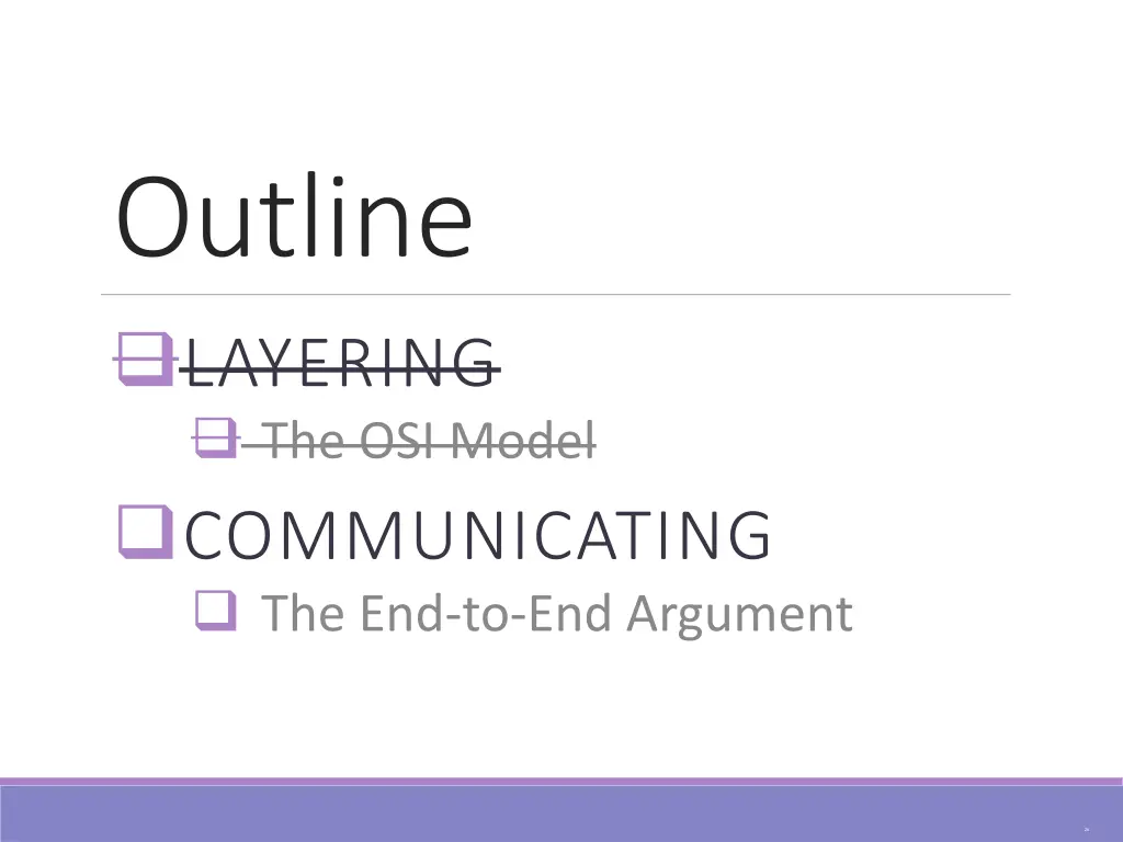 outline layering the osi model communicating 1