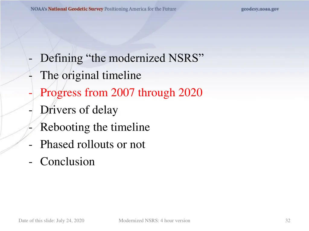 defining the modernized nsrs the original 2