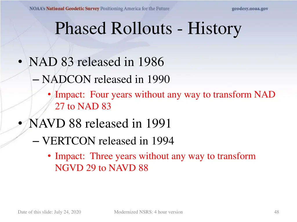 phased rollouts history