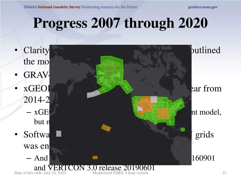 progress 2007 through 2020