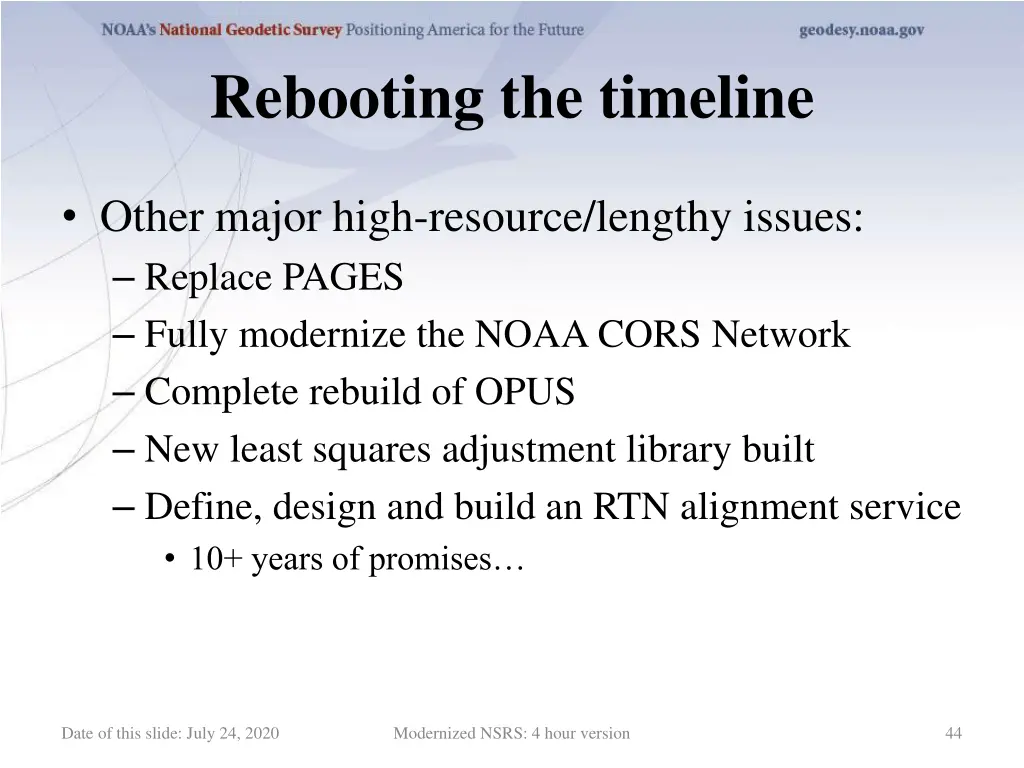 rebooting the timeline 1