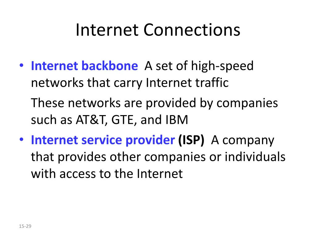 internet connections