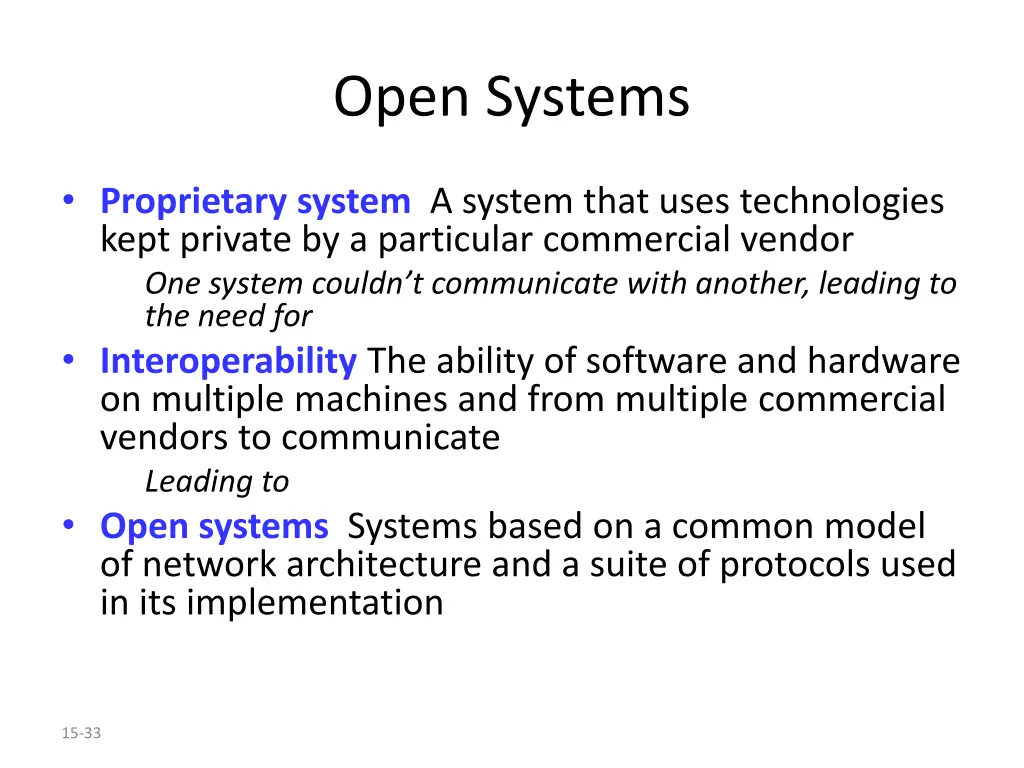 open systems