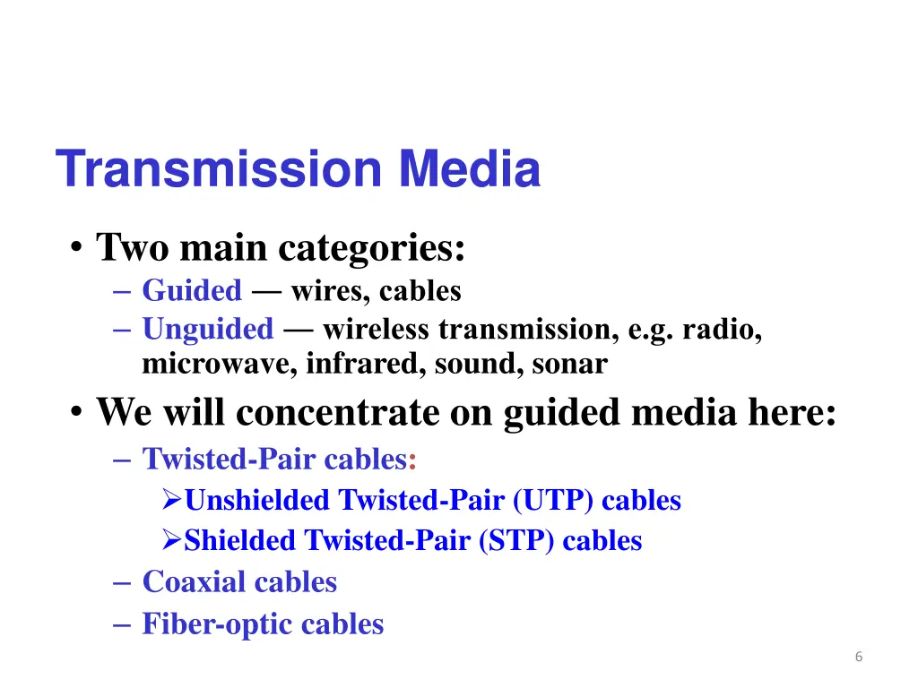 transmission media