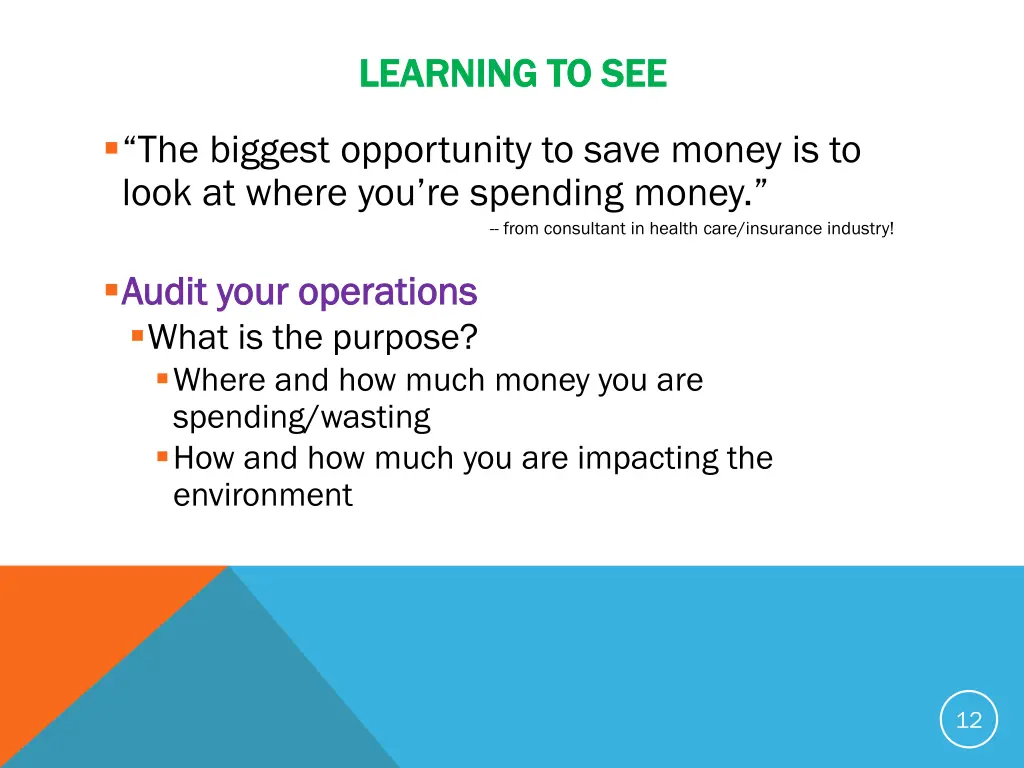 learning to see learning to see