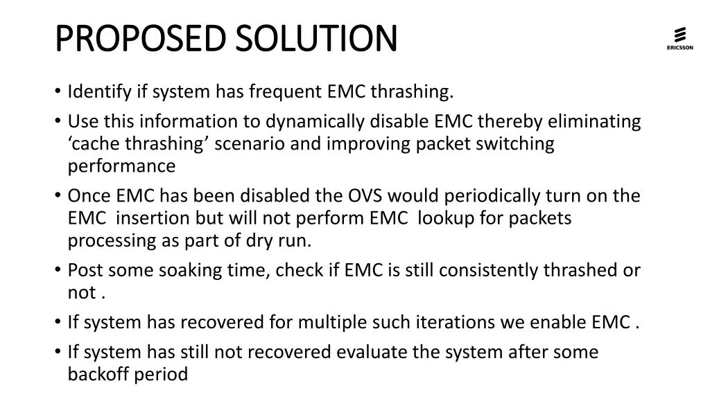 proposed solution proposed solution