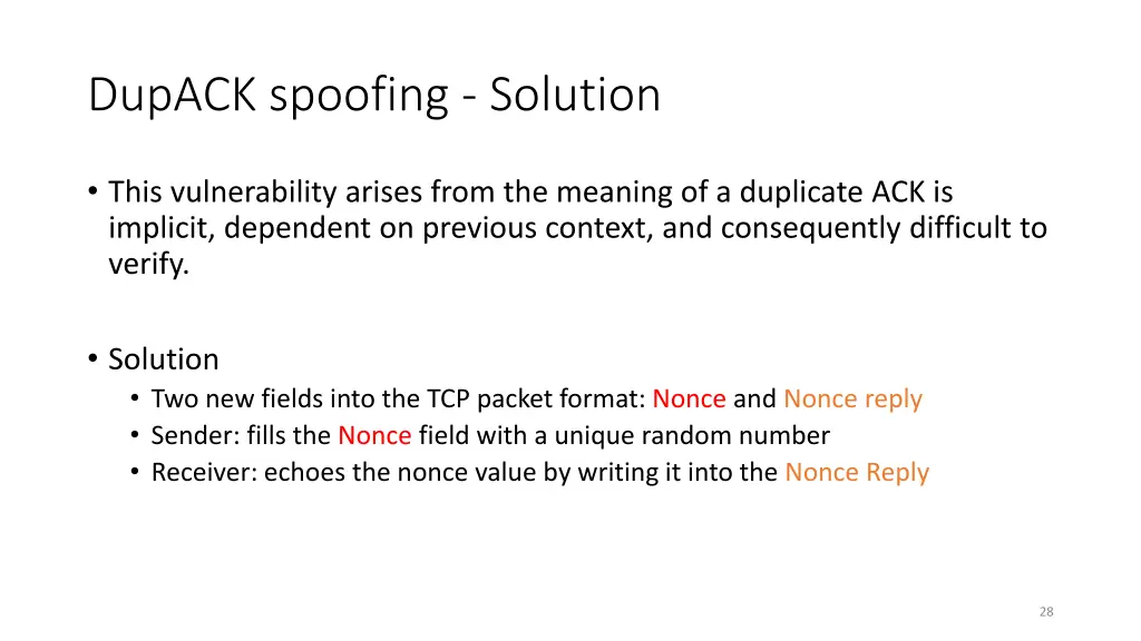dupack spoofing solution