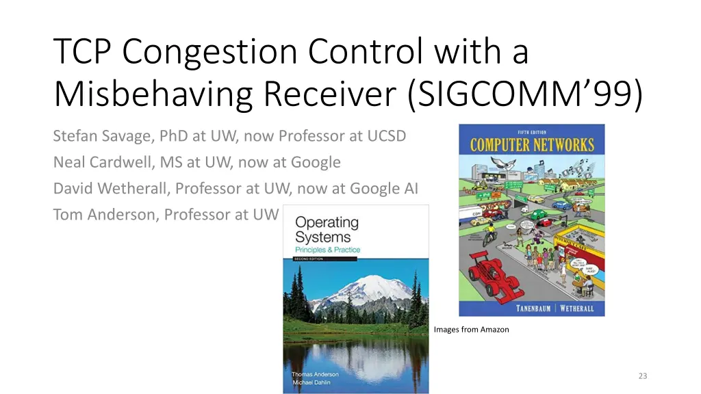 tcp congestion control with a misbehaving