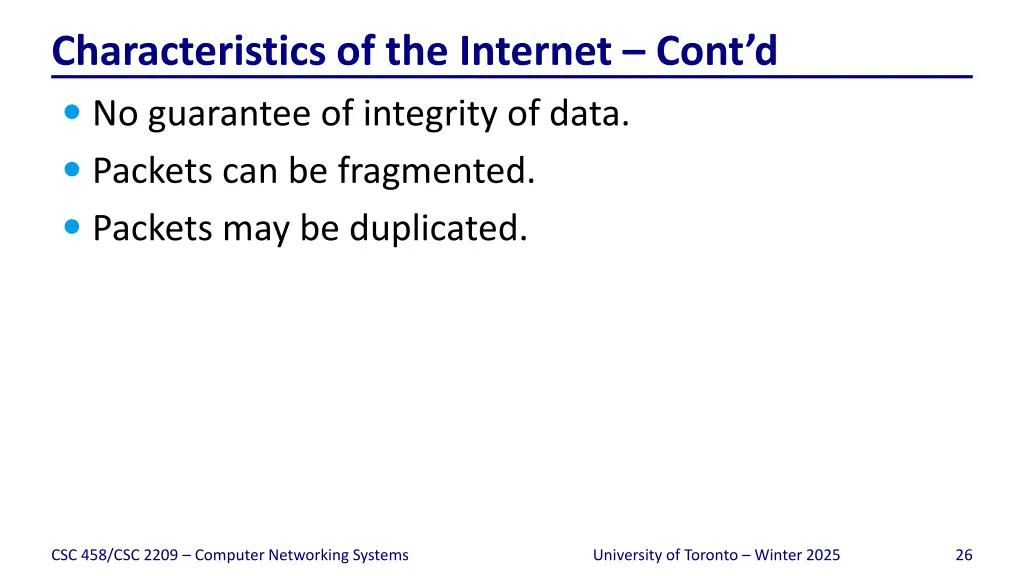 characteristics of the internet cont