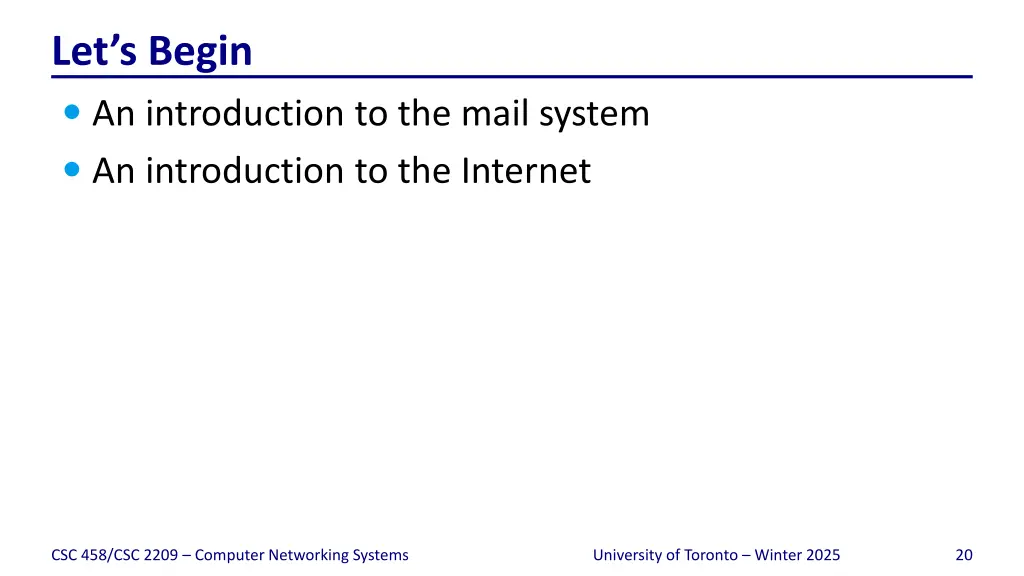 let s begin an introduction to the mail system