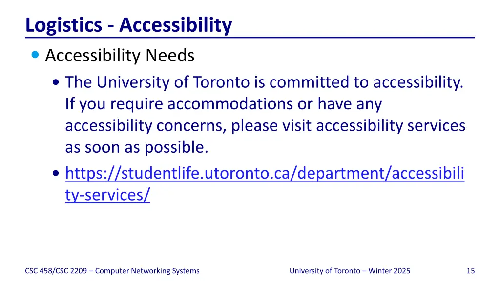 logistics accessibility accessibility needs