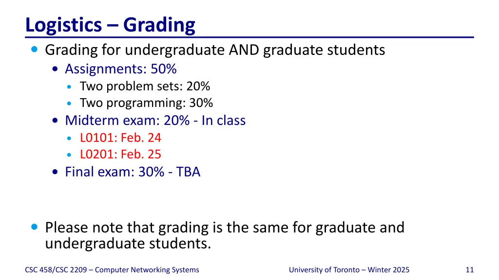 logistics grading grading for undergraduate