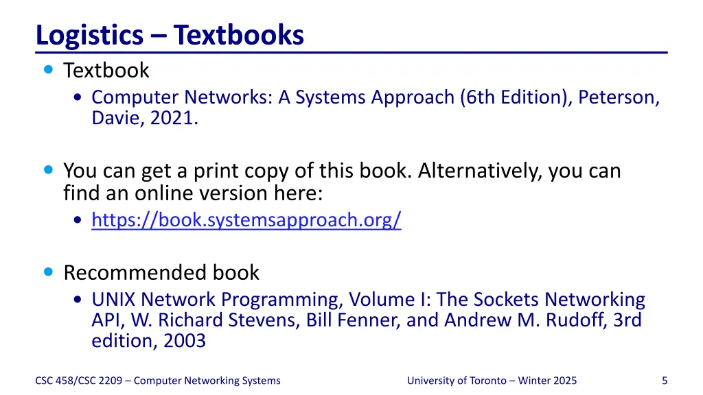 logistics textbooks textbook computer networks