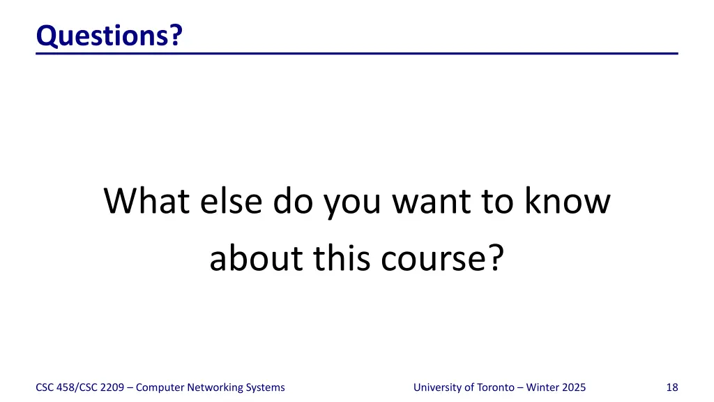 questions