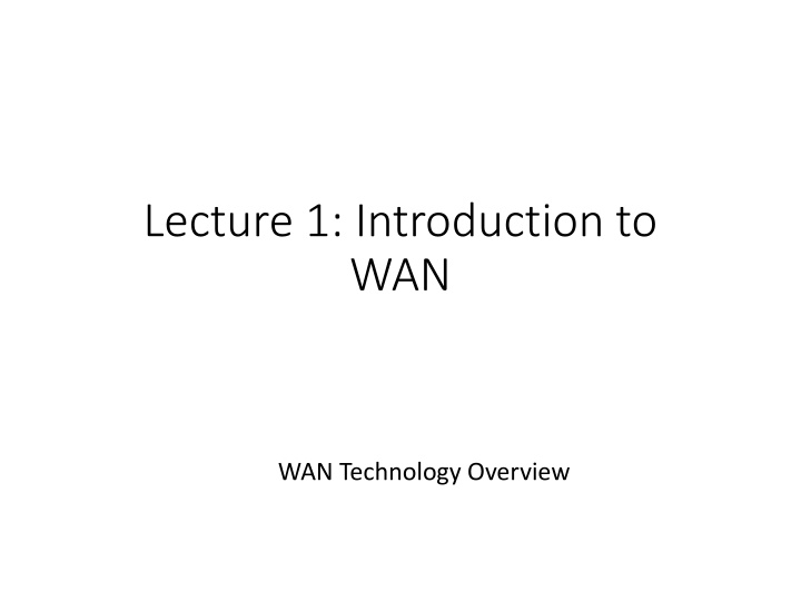 lecture 1 introduction to wan