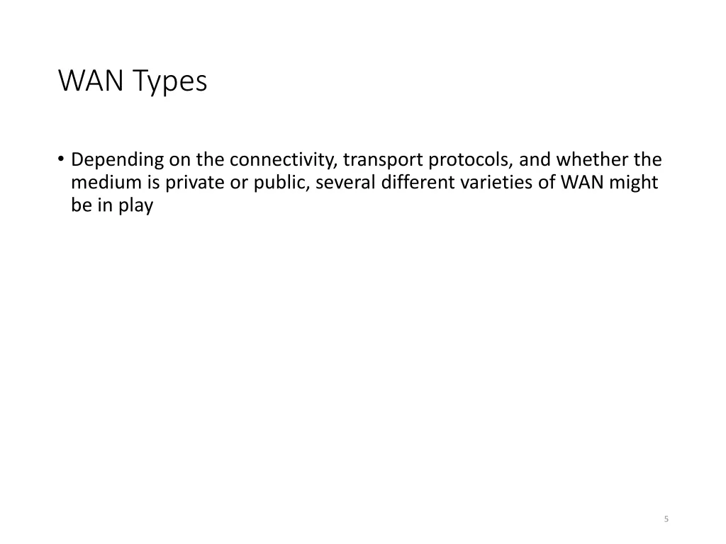 wan types