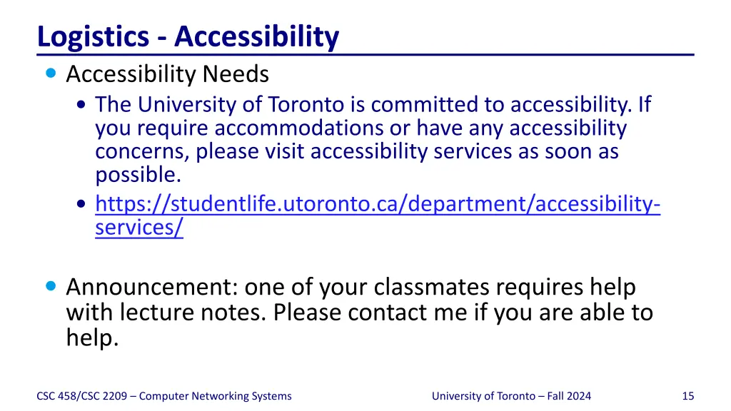 logistics accessibility accessibility needs