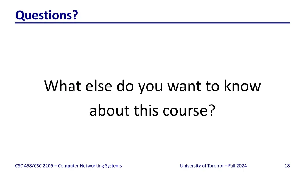 questions