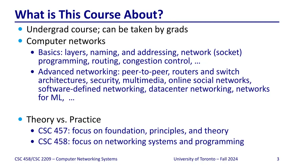 what is this course about undergrad course