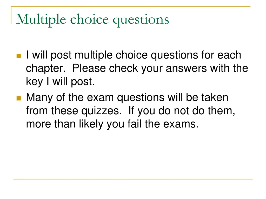 multiple choice questions