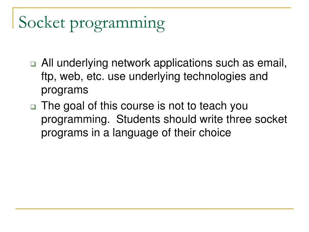 socket programming