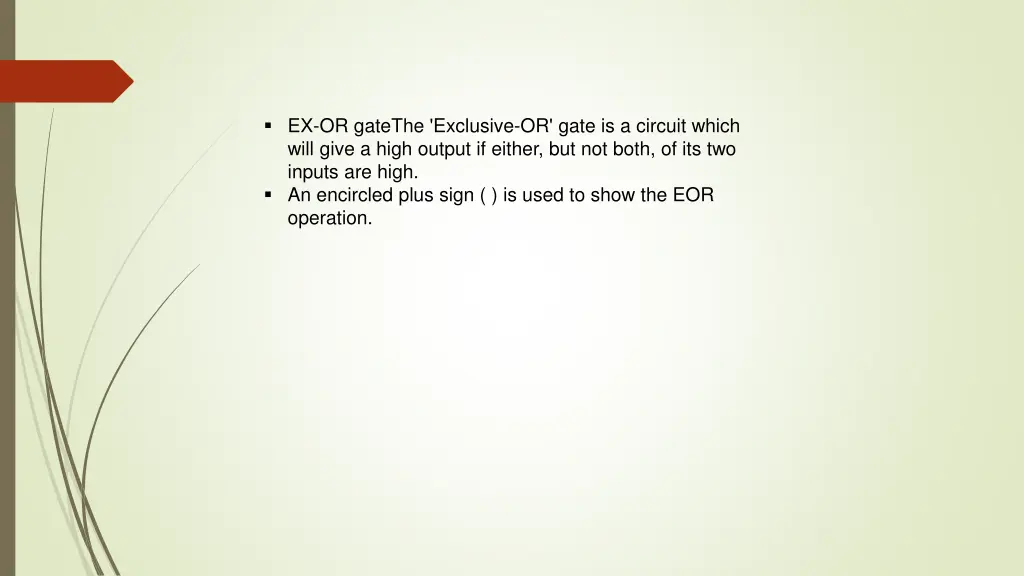 ex or gatethe exclusive or gate is a circuit