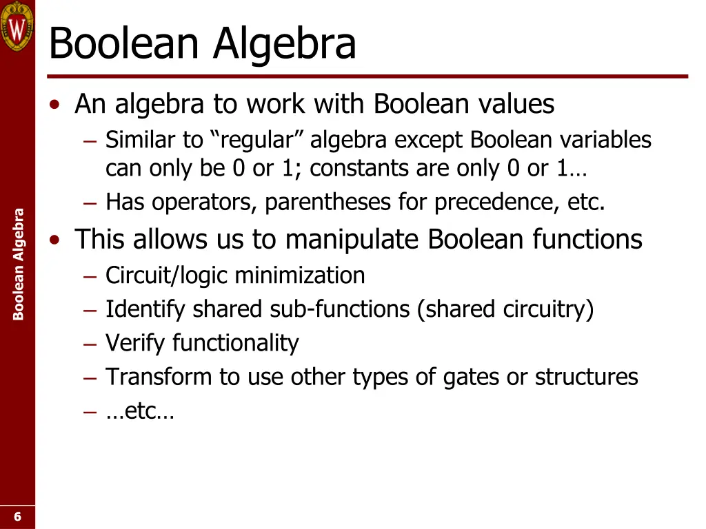 boolean algebra