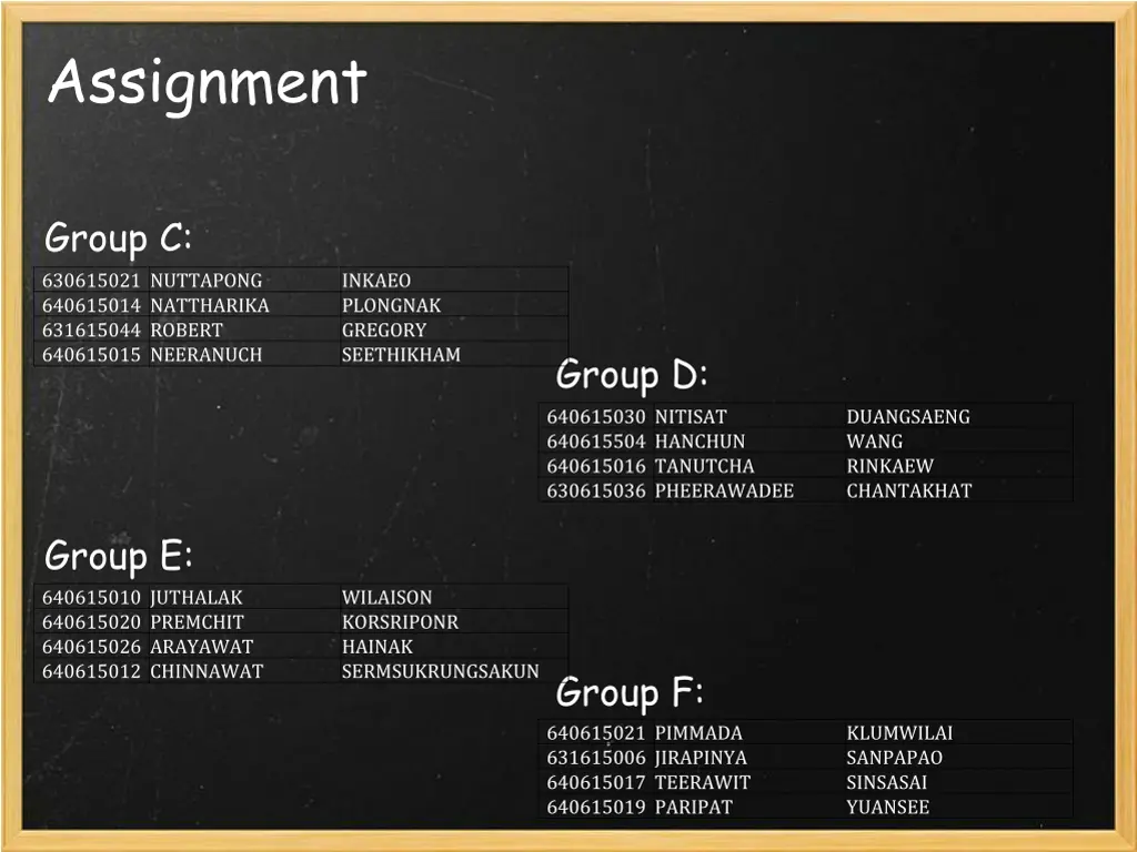 assignment