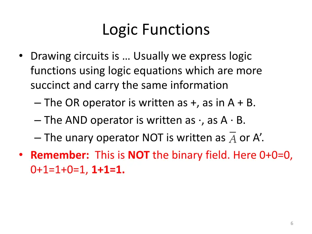 logic functions