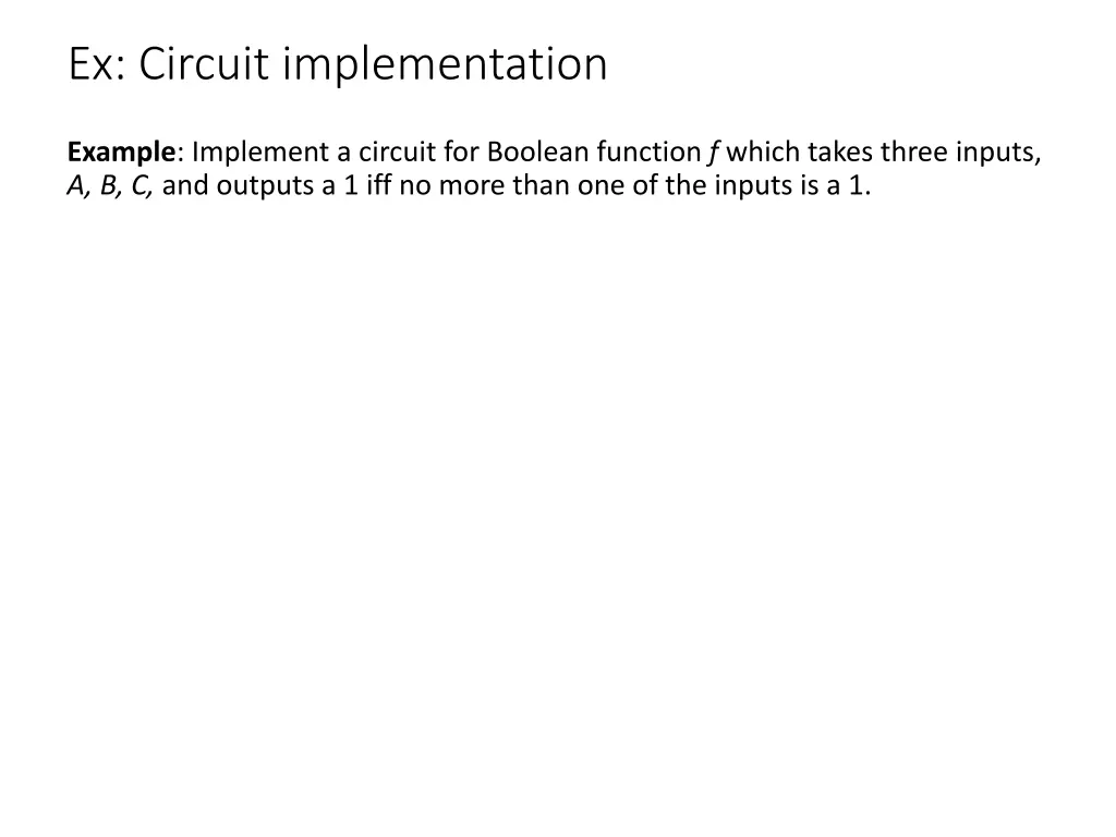 ex circuit implementation