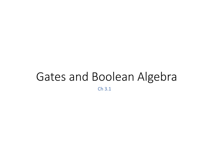 gates and boolean algebra ch 3 1