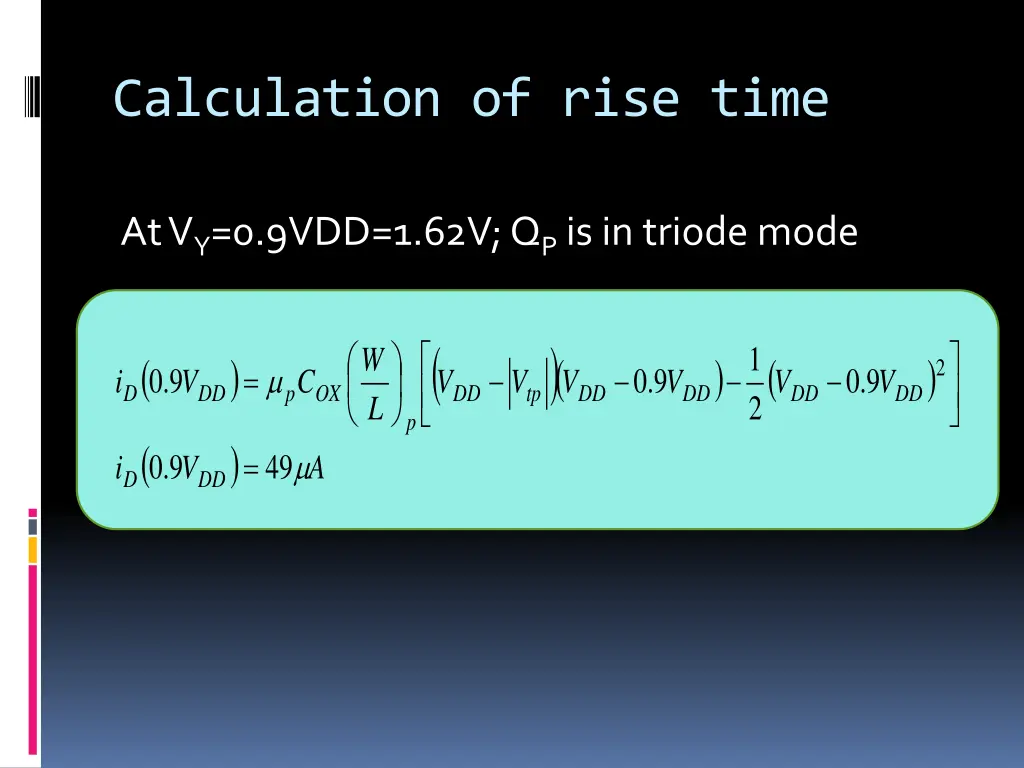 calculation of rise time 1