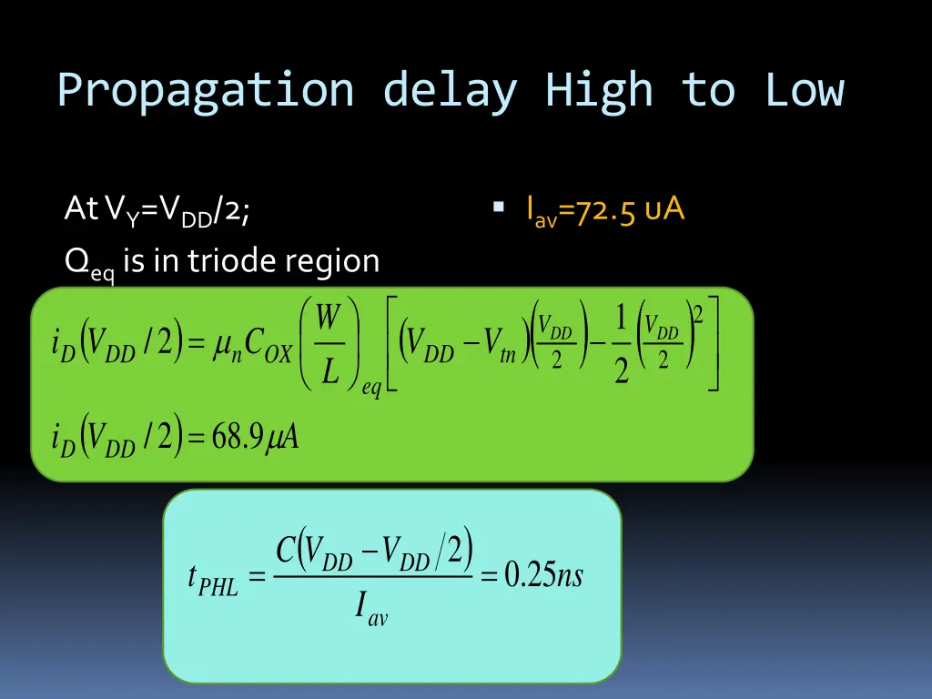 propagation delay high to low 1