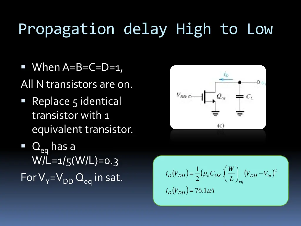 propagation delay high to low