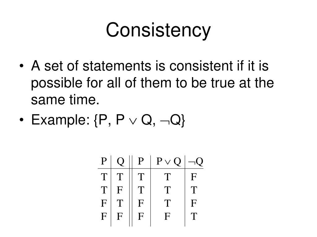 consistency