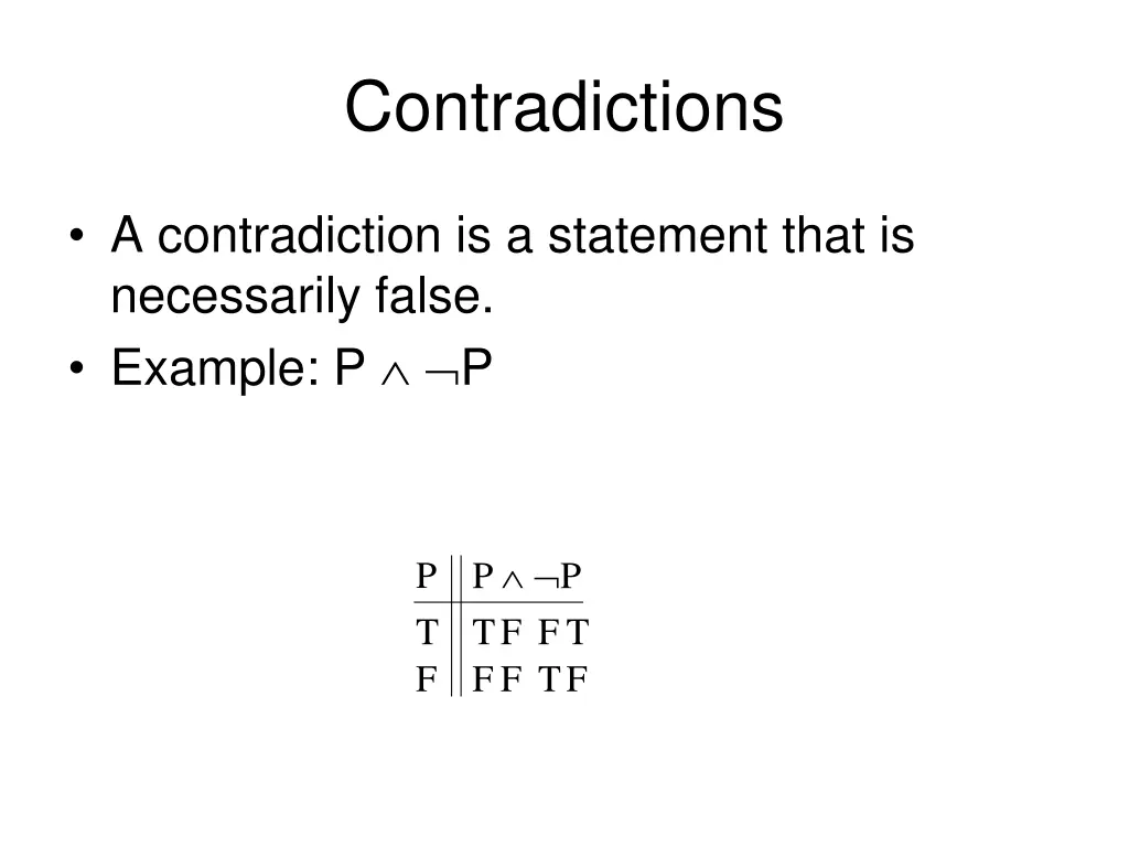 contradictions