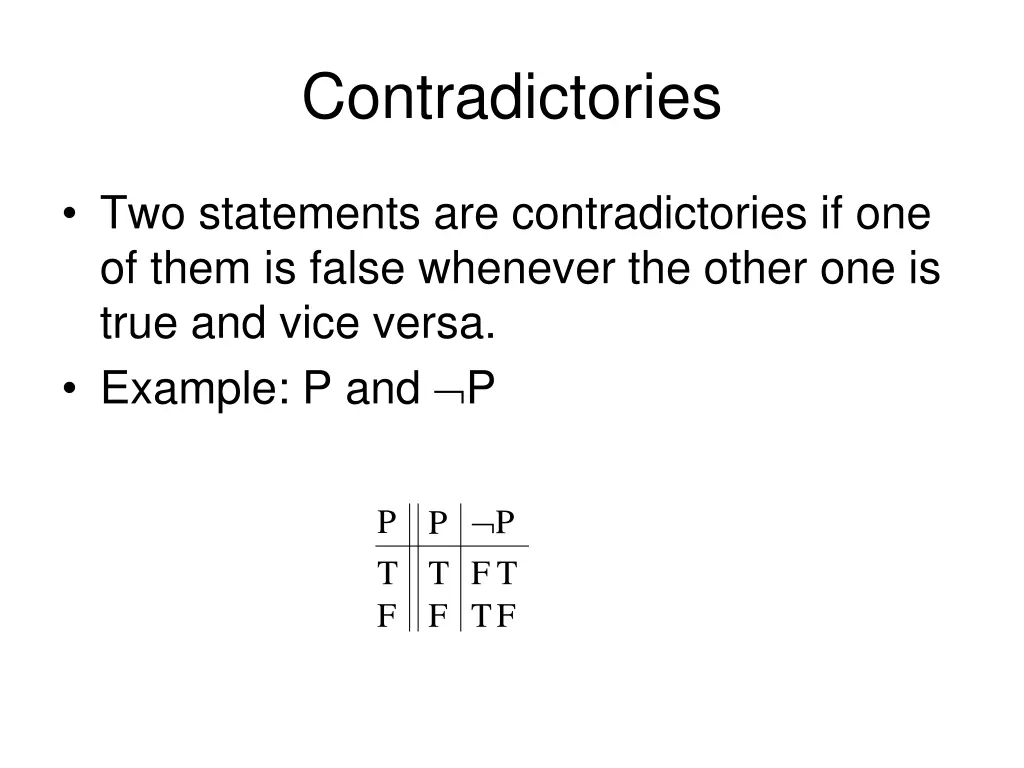 contradictories